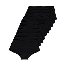 GIRLS 10 PACK SHORTS KNICKERS UNDERWEAR 100% COTTON AGE 5-16