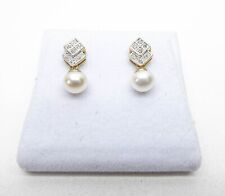 9ct Gold Earrings Pearl &