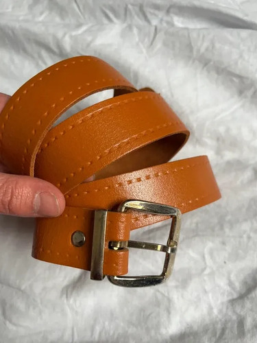 Vintage orange leather - , belt