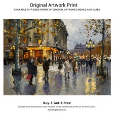 Autumn City Evening on Matte