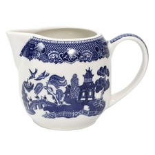 Blue Willow Creamer Jug White