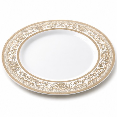 White gloss gold - gold, print