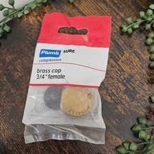 Female Blanking Cap 3/4" WASHING MACHINE RADIATOR Valve Brass Cap with Washer