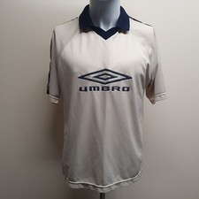 Vintage Umbro Spell Out T Shirt Beige 34" 14-15 years