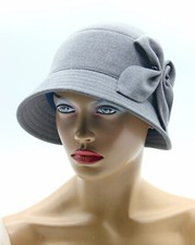 Women's Grey Cloche Hat –