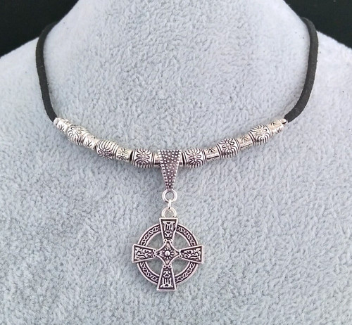 Tibetan silver celtic cross - silver,