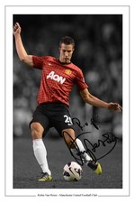 ROBIN VAN PERSIE MANCHESTER UNITED SIGNED AUTOGRAPH PHOTO PRINT  MAN UTD SOCCER