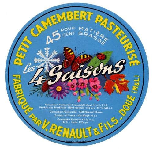 France vintage cheese label - -,