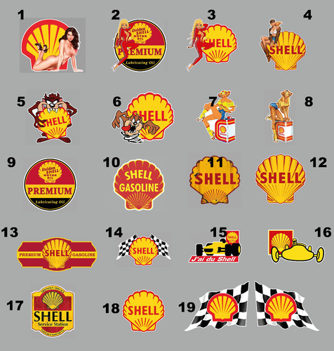 Shell oil can pin up - shell,