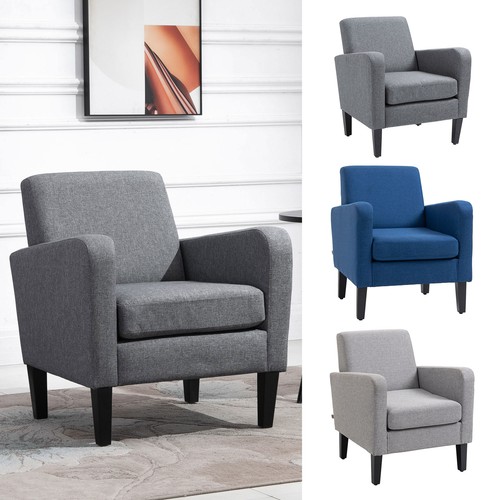 Linen modern curved armchair - linen, modern-curved