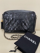 Luxurious Chanel Black Lizard Vintage 1994  Shoulder Bag Inc Original Dustbag.