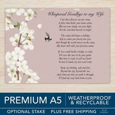 Wife Grave Memorial Card