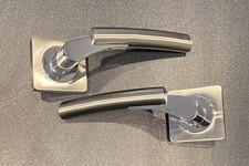 7 x Ultimo Polished Chrome Nickel Door Handle Push Button Privacy 3650-SQ-PRV