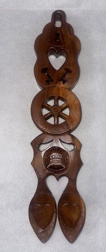 Handcarved welsh wooden love - handcarved,