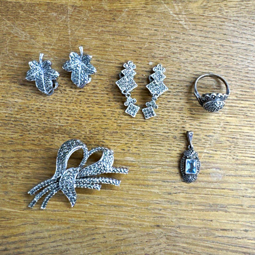Vintage silver marcasite - vintage,