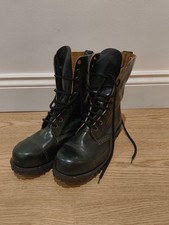 Vintage Dr Martens Getta Grip Steel Toe Emerald Green Boots 10 Hole Size 7
