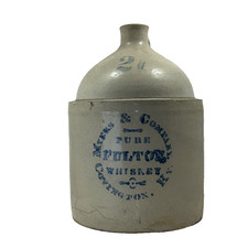 Pure Fulton Whiskey Jug Crock