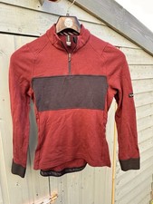 Canyon 100% Wool Cycling Jersey - Burgundy/ Navy Blue