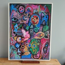Bold Bright Abstract Gouache