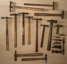 Vintage Hammers Including Cross & Ball Pein Joblot Bundle Heads Hand Tools