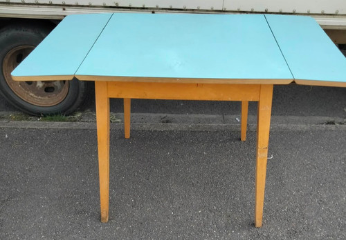 Vintage retro mid century - , blue