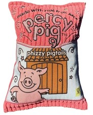 M&S NEW Percy Pig Phizzy Pigtails Squeaky Dog/puppy Toy - Christmas gift
