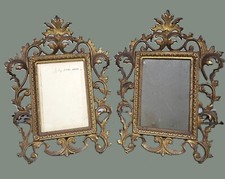 A Large Pair Vintage Picture Frames Easel Ornate  Antique Photo Frames. xgod