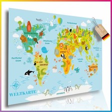 Colourful World Map for Kids