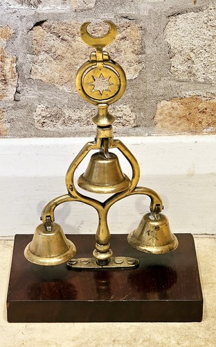Vintage brass triple horse - brass,