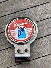 Vespa Italia Piaggio Metal Bar Badge 10cm Diameter Great Used Condition