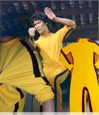 Bruce Lee Classic Game Of Death Costume Kung Fu Yellow Jumpsuit Uniform Vintage