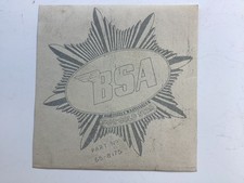 Original 1950’s BSA 500 Gold Star Tank/Helmet Decal part No 65-8175