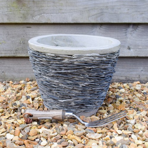 Plant pot stone - stone, finish