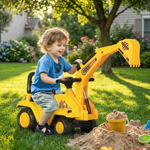 Kids ride on tractor - in,