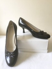 ROBERTO VIANNI BLACK LEATHER TIE TRIM COURT SHOES SIZE 6/39