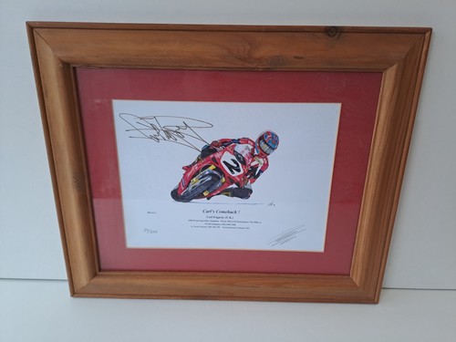 Rare signed print carl fogarty - rare,