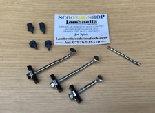 LAMBRETTA SERIES 3 GP CHROME TOOL BOX FITTING KIT. J/BOLTS - DOOR PIN & RUBBERS.