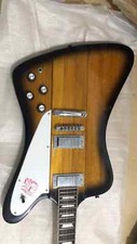 Neck Through Body Vintage Electric Guitar Reversed Headstock Chrome Hardware