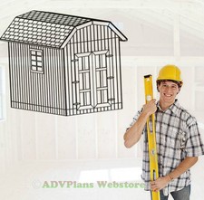 8x12 gambrel utility shed - 8x12, 26