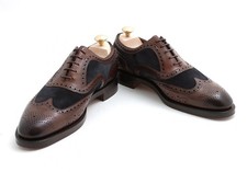 Two-tone Wingtip Brogue Shoes