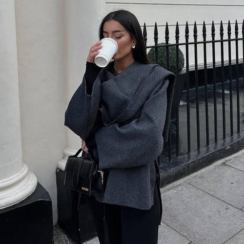 Zara knitted cape - scarf,