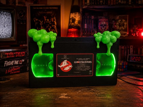 Handmade ghostbusters vhs lamp - handmade,