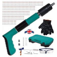 Concrete Nail Gun Kit With 100 Nails Wall Fastening Tool Portable Nail Machine