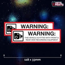 2 x WARNING FRONT & REAR