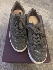 Carvela Ladies Pewter Sparkly Trainers Size 6 Excellent Condition.