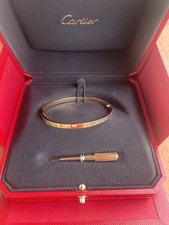 Cartier Love Bracelet PM Rose Gold Size 17 Full Set 2025