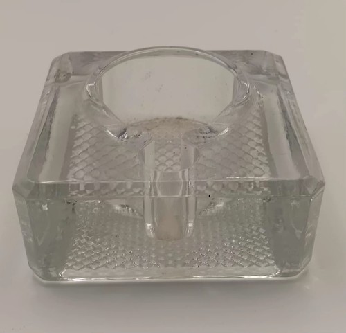 Antique clear glass inkwell - glass,