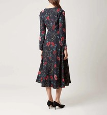 Hobbs Black Chloe red floral