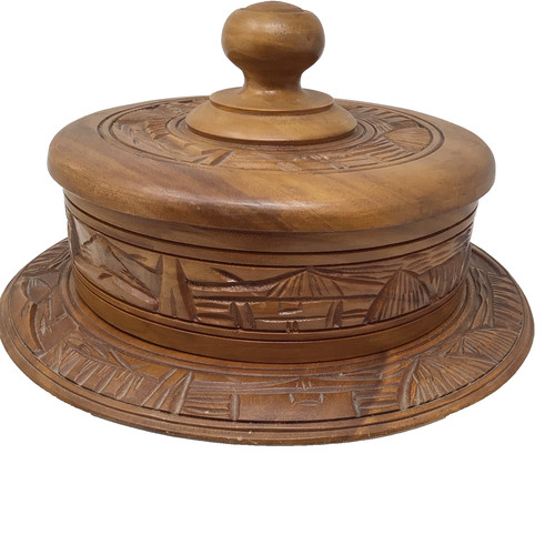 Vintage large hand carved - large, boho