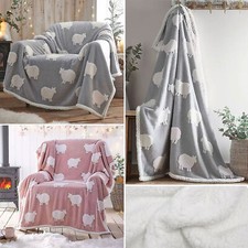 Sheep Sherpa Fleece Blanket